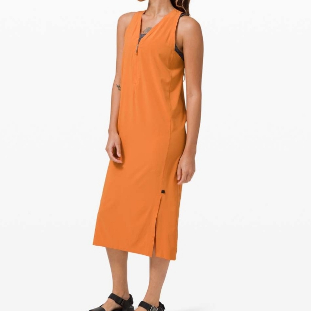 💜 Lululemon Sarala Dress *Lab In True Tangerine *Tiny Flaw*